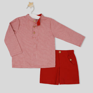 Rapife Older Boys Burgundy Short Set