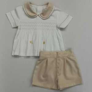 Mabini Boys Beige Smock Set