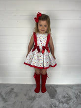 Load image into Gallery viewer, Ceyber Girls Red Fruit Double Bow Dress