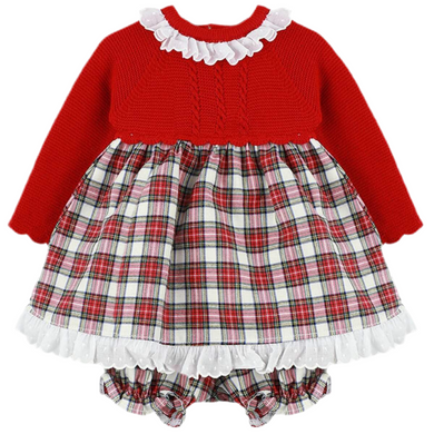 Dulce De Fresa Baby Girls Red Knit Dress