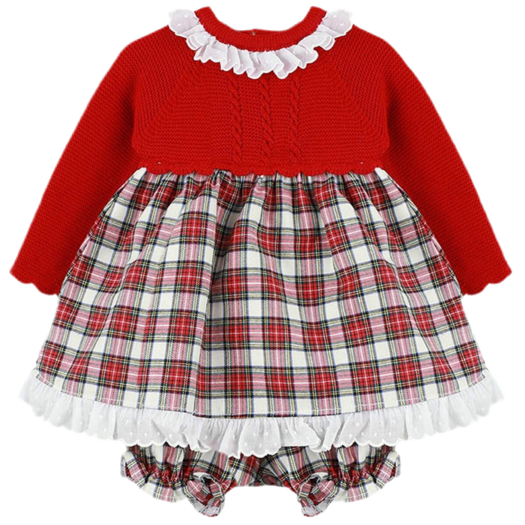 Dulce De Fresa Baby Girls Red Knit Dress