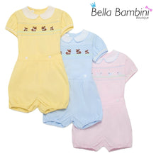 Load image into Gallery viewer, Beau Kid Girls Bunny Smocked Short Set
