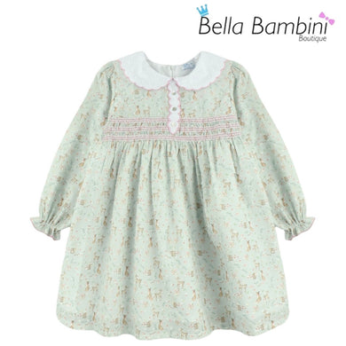 Dulce De Fresa Older Girls Reindeer Print Dress