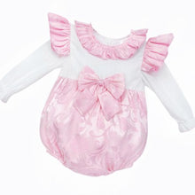 Load image into Gallery viewer, Wee Me Baby Girls Jacquard Romper