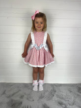 Load image into Gallery viewer, Ceyber Girls Pink Cherry Double Bow Dress