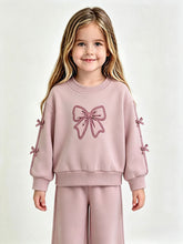 Load image into Gallery viewer, Giorgio Bambini Blush Bow Flare Lounge Set