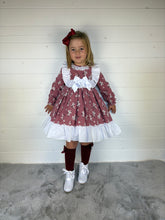 Load image into Gallery viewer, Ceyber Girls Burgundy Blossom Dress