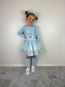 Giorgio Bambini Blue Castle Skirt Set