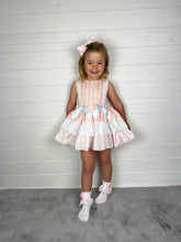Load image into Gallery viewer, Ceyber Girls Pink Stripe Puffball Style Dress