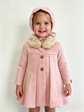 Load image into Gallery viewer, Del Sur Girls Woollen Pink Coat Set
