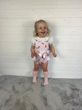 Load image into Gallery viewer, Ceyber Baby Girls Pink Teddy Romper
