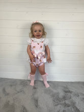 Load image into Gallery viewer, Ceyber Baby Girls Pink Teddy Romper