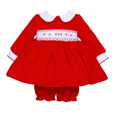 Wee Me Tartan Smock Bloomer Set
