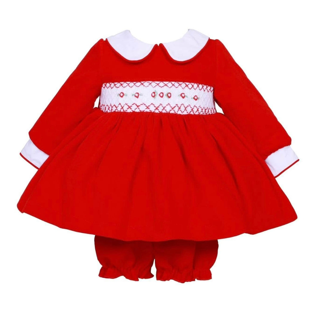 Wee Me Tartan Smock Bloomer Set