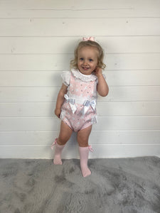Ceyber Baby Girls Pink Bunny Romper