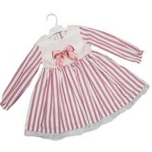 Load image into Gallery viewer, Ceyber Older Girls Dusky Pink Stripe Dress