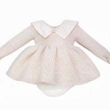 Load image into Gallery viewer, Wee Me Baby Girls Pink Bow Collar Dress