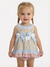 Load image into Gallery viewer, Ceyber Baby Girls Pink and Blue Floral Dress