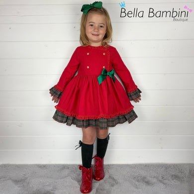 Ceyber Red Side Bow Dress