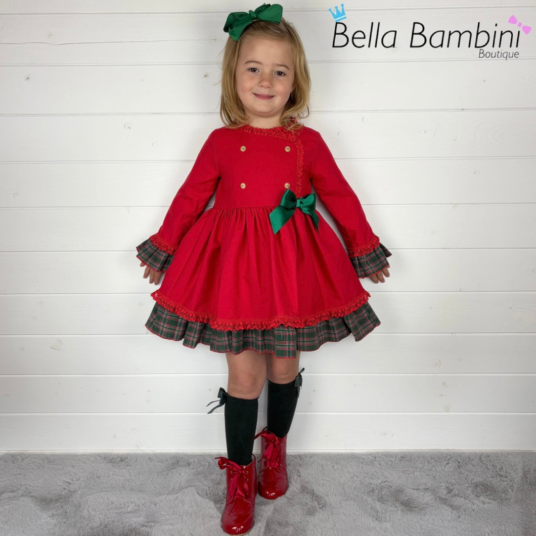 Ceyber Red Side Bow Dress