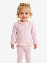 Load image into Gallery viewer, Blues Baby Pink Frill Tunic and Legging Set