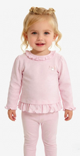 Load image into Gallery viewer, Blues Baby Pink Frill Tunic and Legging Set