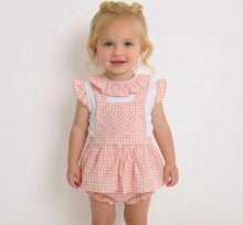 Load image into Gallery viewer, Baby Ferr Baby Girls Pink Gingham Skirted Romper
