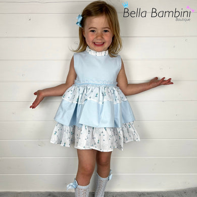 Ceyber Girls Boat Waffle Material Puffball Style Dress