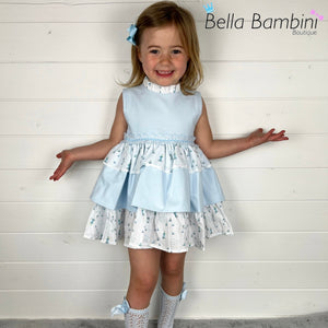 Ceyber Girls Boat Waffle Material Puffball Style Dress