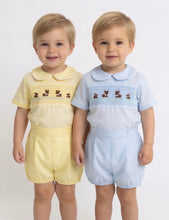 Load image into Gallery viewer, Beau Kid Unisex Bunny Smocked Short Set