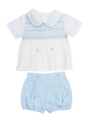 Mabini Boys Blue Smock Set