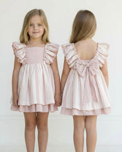 Load image into Gallery viewer, Dbb Collection Older Girls Blush Stripe Dress