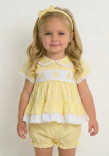 Load image into Gallery viewer, Mabini Girls Lemon Bunny Smock Jam Set