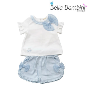 Mintini Older Girls Blue Short Set