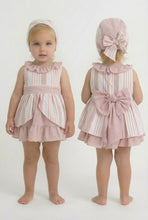 Load image into Gallery viewer, Dbb Collection Baby Girls Blush Stripe Dress