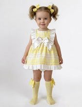 Load image into Gallery viewer, Ceyber Girls Yellow Check Dress