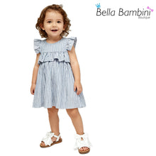 Load image into Gallery viewer, Rapife Girls Navy Stripe Dress