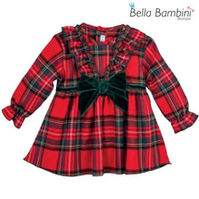 Load image into Gallery viewer, Calamaro Girls Red Tartan Dress