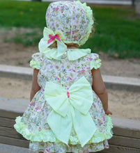 Load image into Gallery viewer, PRE ORDER Dbb Baby Girls Lime Floral Dress