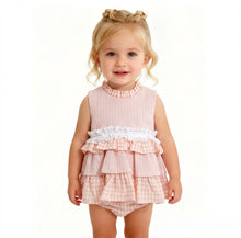 Load image into Gallery viewer, Ceyber Girls Pink Gingham Puffball Style Dress