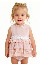 Load image into Gallery viewer, Ceyber Girls Pink Gingham Puffball Style Dress