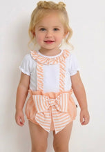 Load image into Gallery viewer, Calamaro Baby Girls Peach Stripe Jam Set