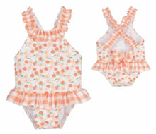 Load image into Gallery viewer, Calamaro Girls Peach Swimwear