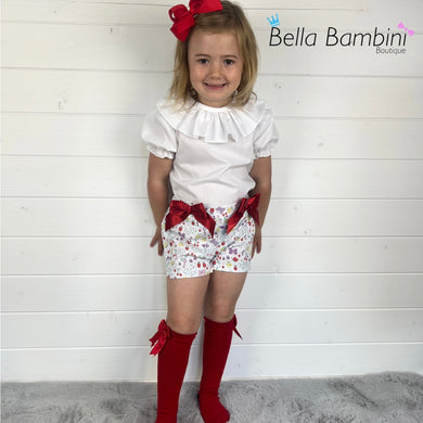 Ceyber Girls Red Fruit Short Set