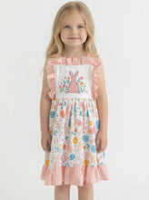 Load image into Gallery viewer, Easter Girls Peach Bunny Dress