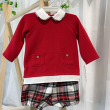 Load image into Gallery viewer, Baby Ferr Red Jumper Check Short Set