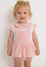 Load image into Gallery viewer, Baby Ferr Baby Girls Pink Gingham Skirted Romper