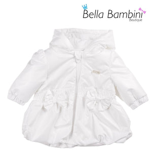 Mintini Girls White Double Bow Summer Jacket