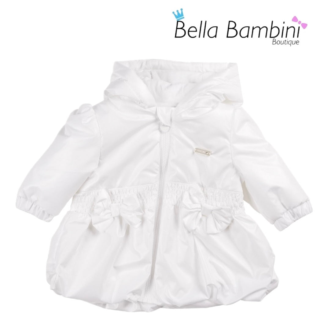 Mintini Girls White Double Bow Summer Jacket