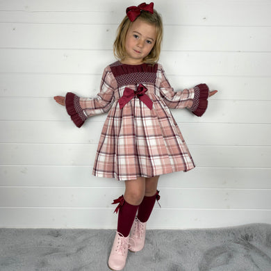 Ceyber Smock Burgundy Dress